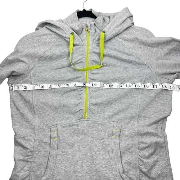 ATHLETA 3/4 ZIP FRONT GREY JACKET WOMENS SIZE MED HOODED MOCK NECK MODAL COTTON - Picture 10 of 10